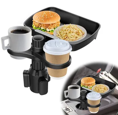 Immagine prodotto di Portabicchieri per auto 3-in-1 – Regolabile per bevande e snack