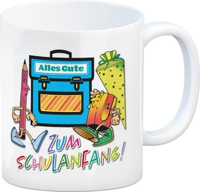 Produktbild von Zum Schulanfang Alles Gute Kaffeebecher in weiß