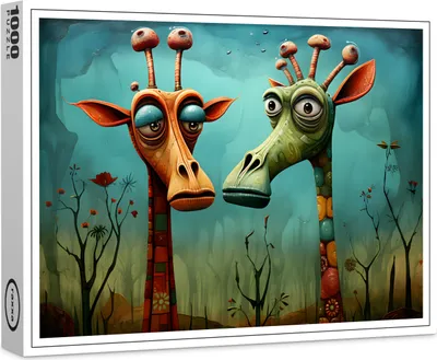 Image de puzzle premium raxxa "Whimsical Giraffen", 1000 pièces