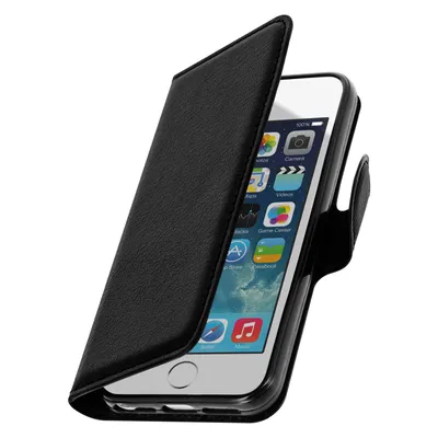 Obrázek produktu pro Avizar, flipový kryt ve stylu peněženky Apple iPhone 5, 5s a SE, všestranná ochrana, černý