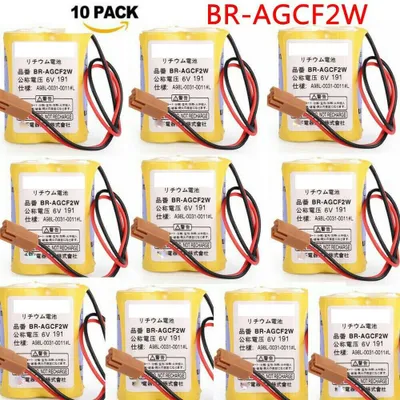 Obrázek produktu pro 10 kusů 6V PLC baterie BR-AGCF2W 2200mAh pro CNC systém FANUC A98L-0031-0011s konektorem
