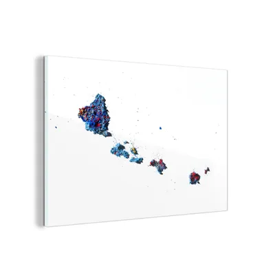 Obrázok produktu pre MuchoWow® Sklenené obrazy - Obrazy na stenu - Foto na skle Mapa Havaja z práškov 60x40cm Nástenná dekorácia zo skla - akrylový sklenený obraz - akrylové obrazy
