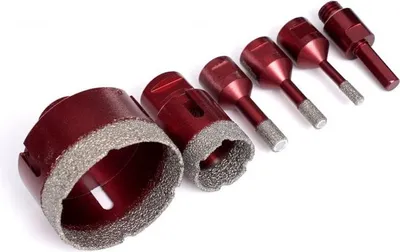 Obrázek produktu pro Sada diamantových vrtáků Kraft&Dele KD11219 do keramiky, 6 ks
