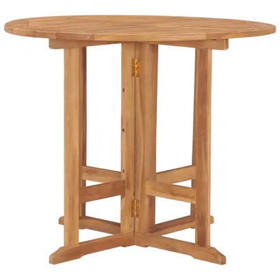 Obrázek produktu pro vidaXL Skládací zahradní jídelní stůl Ø90x75 cm Teakové masivní dřevo