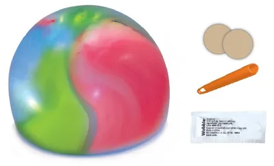 Productafbeelding van De Bizak Wubble Super Wubble Tyde Dye gloeit in het donker en lijkt op een zeepbel