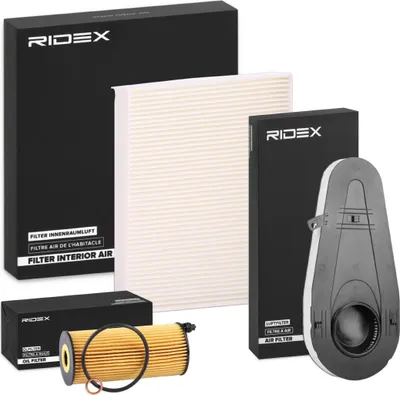 Produktbild von RIDEX Filterset Inspektionspaket Filtersatz für BMW 5 Touring (F11) 5 Limousine (F10) 7 (F01, F02, F03, F04) 5 GT (F07)
