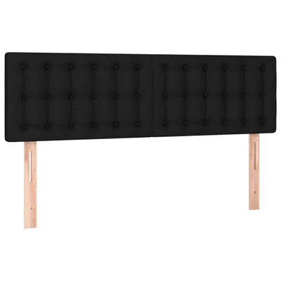 Image de vidaXL Têtes de lit 2 pcs. noir 72x5x78/88 cm Tissu