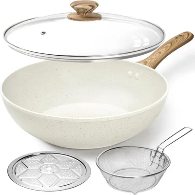Productafbeelding van MICHELANGELO wok-set, 30 cm, met antiaanbaklaag