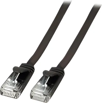 Produktbild von EFB Elektronik K8107SW.0,5, 0,5 m, Cat6a, U/UTP (UTP), RJ-45, RJ-45, Schwarz