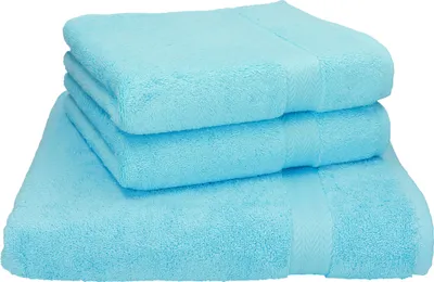 Produktbild von Betz 3-tlg. Saunatuch Set PREMIUM 1 Saunatuch 2 Handtücher 100%Baumwolle Farbe: türkis