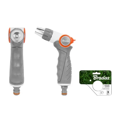 Produktbild von Bradas Spritzpistole SMOOTH CONTROL 3 Sprühfunktionen grau/weiß/orange