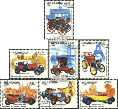 Produktbild von Briefmarken Nicaragua 1984 Mi 2512-2518 (kompl.Ausg.) gestempelt Gottlieb Daimler
