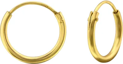 Produktbild von Creolen Ohrringe 925 Sterling Silber gelbvergoldet 8-30mm Größe - 12 mm