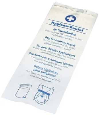 Image de PAPSTAR 12376 Papier-Hygienebeutel bedruckt weiß