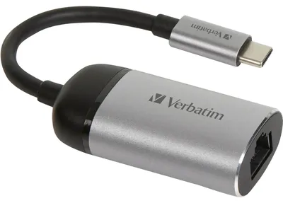 Produktbild von Verbatim USB-C GIGABIT Adapter Ethernet 10 cm cable
