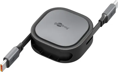Zdjęcie produktu dla Goobay 77425, 1 m, USB C, USB C, USB 2.0, 0,48 Gbit/s, Srebrny, Biały
