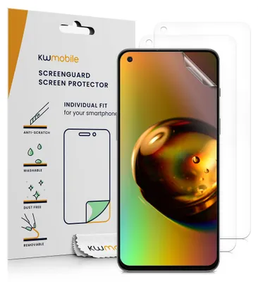 Produktbild von kwmobile 3x Displayschutzfolie kompatibel mit OnePlus Nord 2 5G Folie - klare Schutzfolien Set in transparent