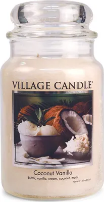 Produktbild von Village Candle Coconut Vanilla Duftkerze Großes Glas 602 g
