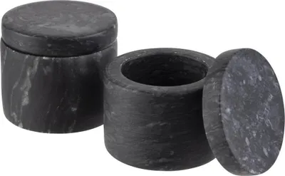 Produktbild von APS 15920 Marmordose MARVELLO, 2er-Set, inkl. Deckel, Ø 6 cm, Höhe 5 cm, 40 ml