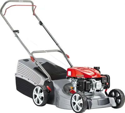 Zdjęcie produktu dla Kosiarka spalinowa AL-KO Classic 4.62 P-A, szerokość koszenia 46 cm, moc silnika 1,9 kW, 7-pozycyjna regulacja pojedynczego koła, do trawników o powierzchni do 1100 m²