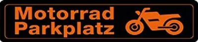 Produktbild von Motorrad Parkplatz, Blechschild, Straßenschild 46x10 cm, STR 28
