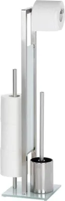 Image de Support mural pour brosses WC Famanu - Design moderne en acier inoxydable brossé