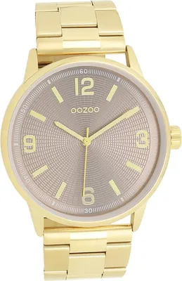 Productafbeelding van Oozoo dames- en herenhorloge, goudkleurig, analoog, met metalen band, model D2UOC11504