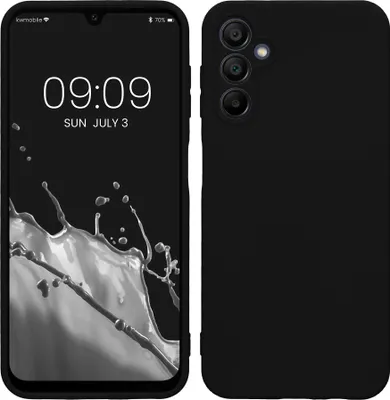 Produktbild von kwmobile Handyhülle für Samsung Galaxy A14 5G Hülle - weiches Handy Silikon Case - Schutzhülle Cover - Schwarz