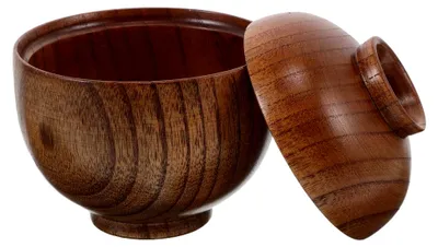 Produktbild von Holzschale mit Deckel für Ramen, Suppen und Reis