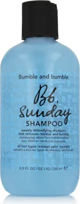 Zdjęcie produktu dla Bumble And Bumble Sunday Shampoo a Weekly Clarifying Shampoo, 250 ml, Szampon, Profesjonalny, Kobiety, Do wszystkich włosów, Wszystkie kolory