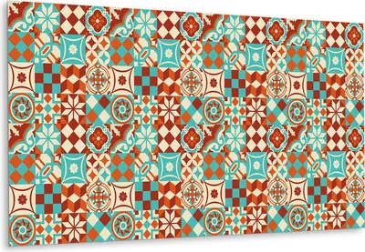 Produktbild von Selbstklebende Vinyl Spritzschutz - PVC Deko Aufkleber Selbstklebende, Traditionelles Mosaik - 100 cm x 50 cm
