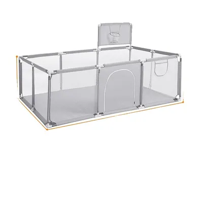 Productafbeelding van Babylooprek, gemaakt van duurzaam materiaal, met een groot speeloppervlak van 74" x 42" x 25"