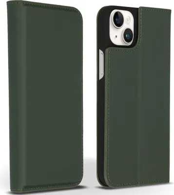 Produktbild von Accezz Premium Leather Slim Klapphülle iPhone 14 Plus - Grün