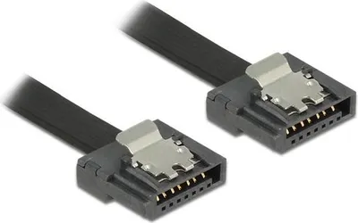 Produktbild von DELOCK SATA-Kabel SATA III -> SATA St/St 0.20m FLEXI schw