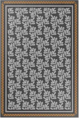 Imagen del producto de Alfombra de vinilo con motivos florales decorativos – 100x150 cm – Alfombra para interiores – Ideal para pasillos – Fácil de limpiar – Diseño moderno
