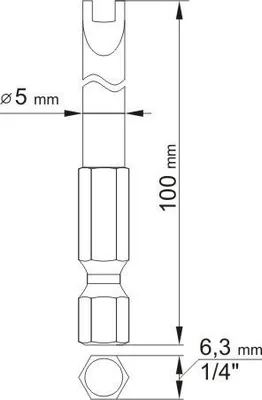 Zdjęcie produktu dla Długie końcówki zaciskowe 4 x 100 mm i 8 x 100 mm, zestaw 2-częściowy, stal S2