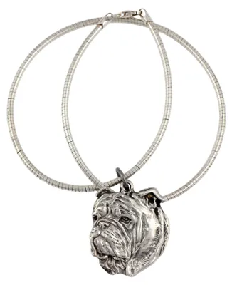 Immagine prodotto di Bulldog inglese I - Collare per cani, un gioiello unico per gli amanti dei cani, con un ciondolo a forma di serpente, prodotto dal marchio Art-Dog