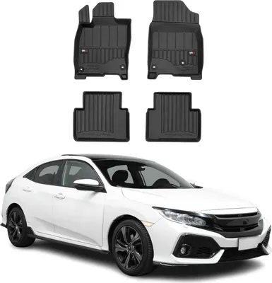 Image de OMAC Tapis de sol en caoutchouc pour Honda Civic X 2017-2021 Noir Premium