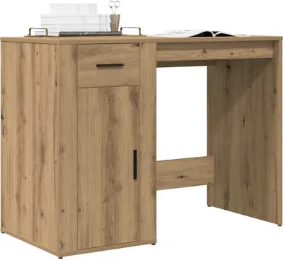 Immagine prodotto di Maison Exclusive - Scrivania in rovere artigianale 100x49x75 cm Materiale ligneo