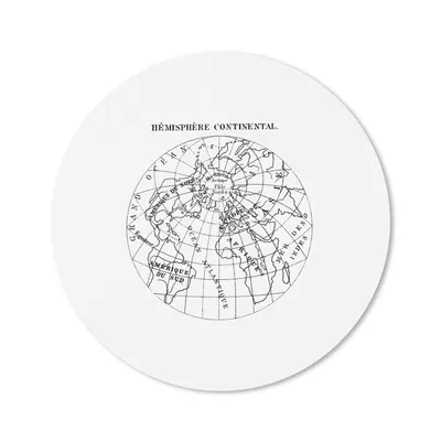 Produktbild von MuchoWow® Mauspad Mousepad Retro - Globus - Schwarz - Weiß 30x30 cm - Mousepads - Maus Mat - Pad - Mausunterlage - Tischunterlage - Schreibtischmatten