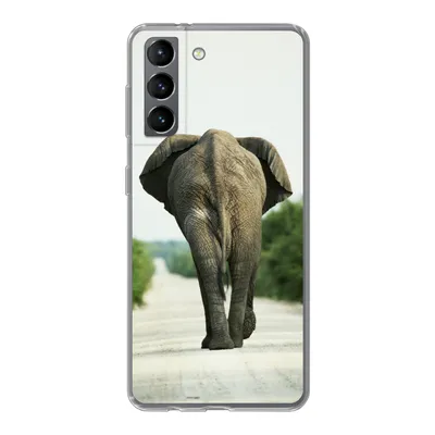 Produktbild von MuchoWow® Handyhülle Schutzhülle Hülle für Samsung Galaxy S21 Elefant - Kröte - Tiere - Natur Silikon Softcase Handy Hülle - Softcase