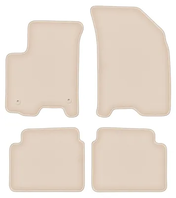 Produktbild von DURBAN Beige Velours-Fußmatten-Set für Daewoo Kalos Schrägheck, Limousine (2002-2011)