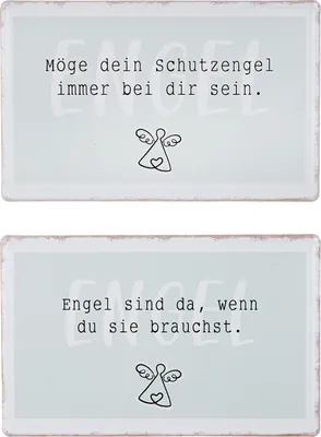 Zdjęcie produktu dla Gilde Schild, rechteckig, "Himmlischer Begleiter", Engelmotiv, Spruch, Metall, grün, B. 30 cm, H. 19 cm 51836 4063387518366 2 Stück (2-fach sortiert)