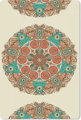 Produktbild von MuchoWow® Mauspad Mousepad Mandala - Muster - Pfau 18x27 cm - Mousepads - Maus Mat - Pad - Mausunterlage