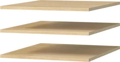 Produktbild von Set mit 3 Einlegeböden für Schrank Napoli 1D 50 Eiche Cremona