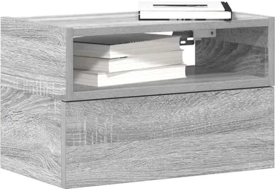 Productafbeelding van Maison Exclusive - Wandtafel/nachtkastje, 2 stuks, Sonoma eiklook, 45x26x28,5 cm