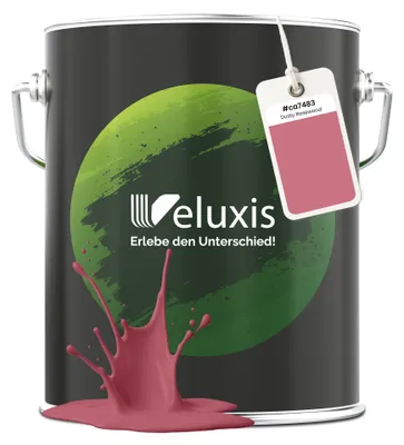 Produktbild von Wandfarbe Rosa Rot Altrosa Matt Innenfarbe – Deckkraft Klasse 1, VOC-frei, Ohne Grundierung, Tropfarm – Wohnzimmer & Schlafzimmer –  5L – Veluxis (Dusty Rosewood)