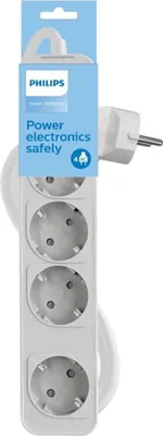Produktbild von Philips Chp2144w 4 Steckdosen Mit Schalter Mehrfachsteckdose Durchsichtig One Size / EU Plug 220V Durchsichtig One Size