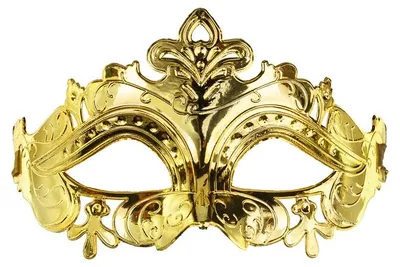 Produktbild von Goldene Karnevalsmaske 17x9 cm