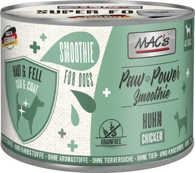 Produktbild von MACs Paw Power Smoothie Huhn - Haut & Fell 200 g - 6 Stück